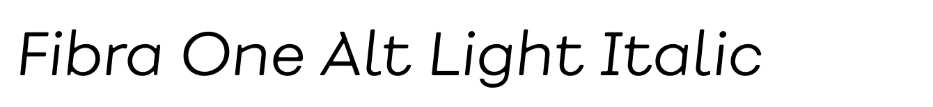 Fibra One Alt Light Italic image
